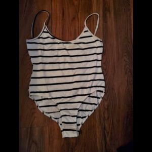 With Your Love Bodysuit (Black & White Strip)